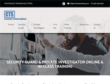 Tablet Screenshot of continuetraining.com